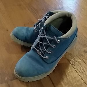 Women's Timberland Blue Soft Leather Boots size 8
